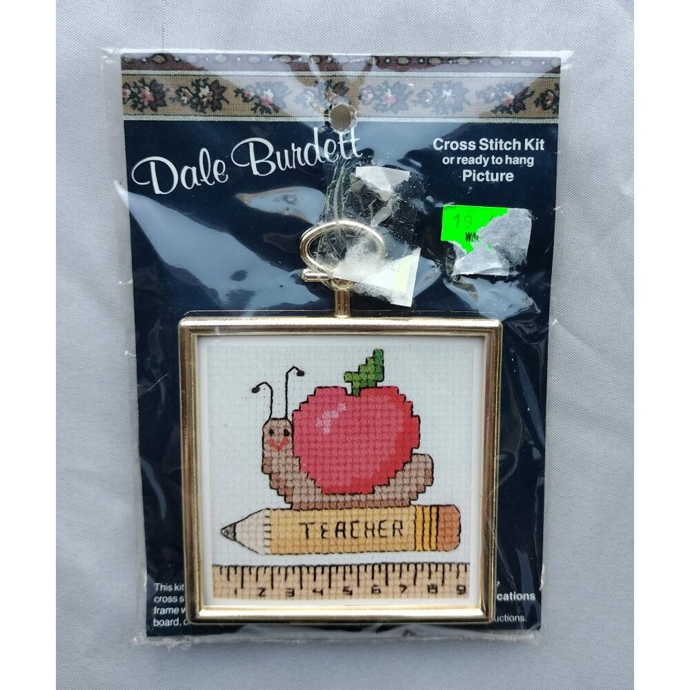 Dale Burdett Cross Stitch Kit Set "Make Mine Country" & "For Teacher" 1987 Minis - Picture 2 of 9